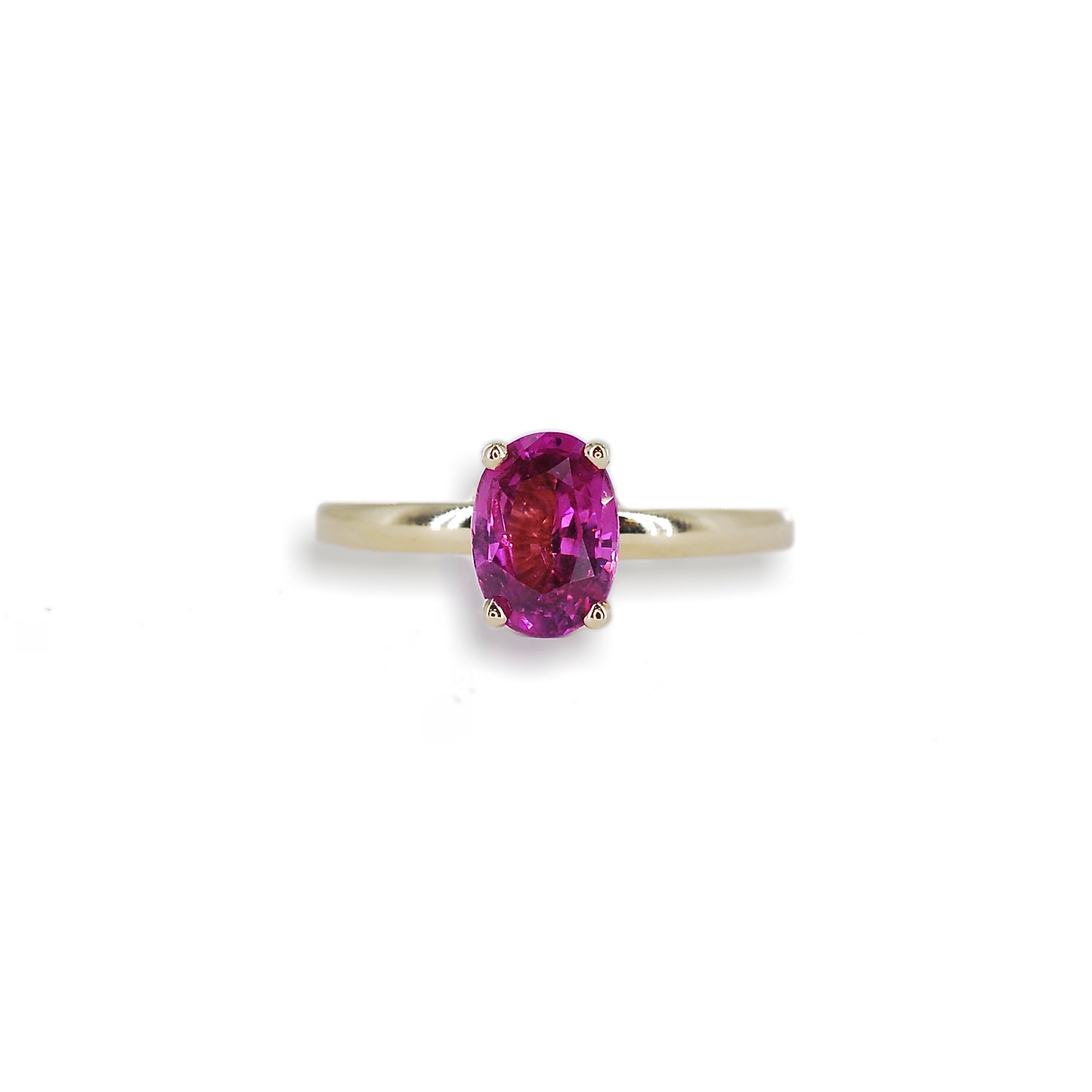 9ct Yellow Gold Pink Sapphire Ring
