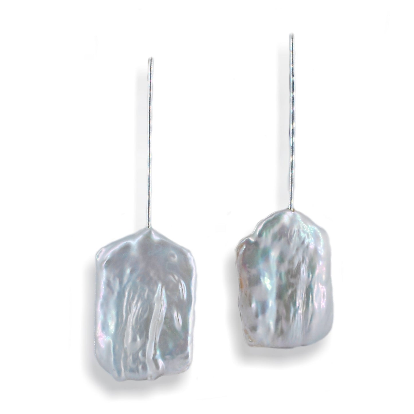 White Baroque Pearl Drop Earrings