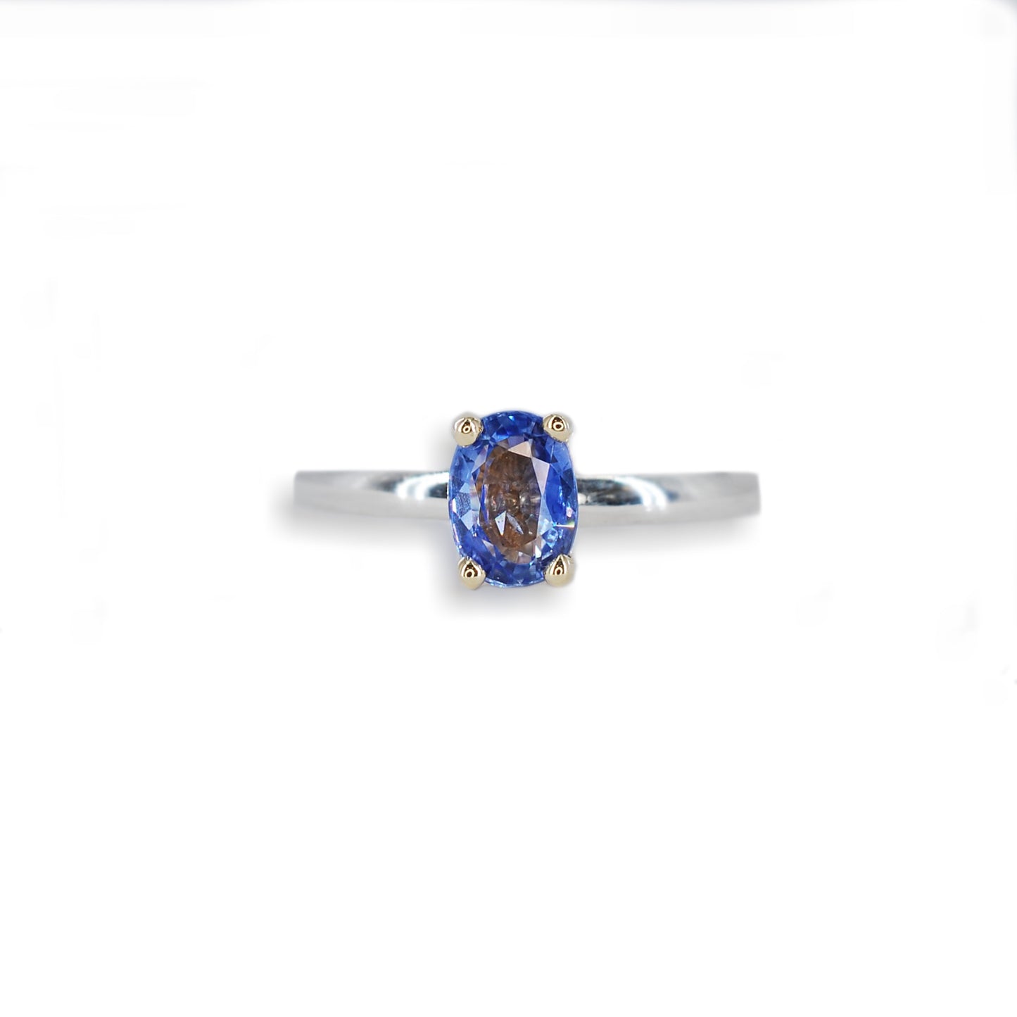 Silver & Gold Sapphire Ring