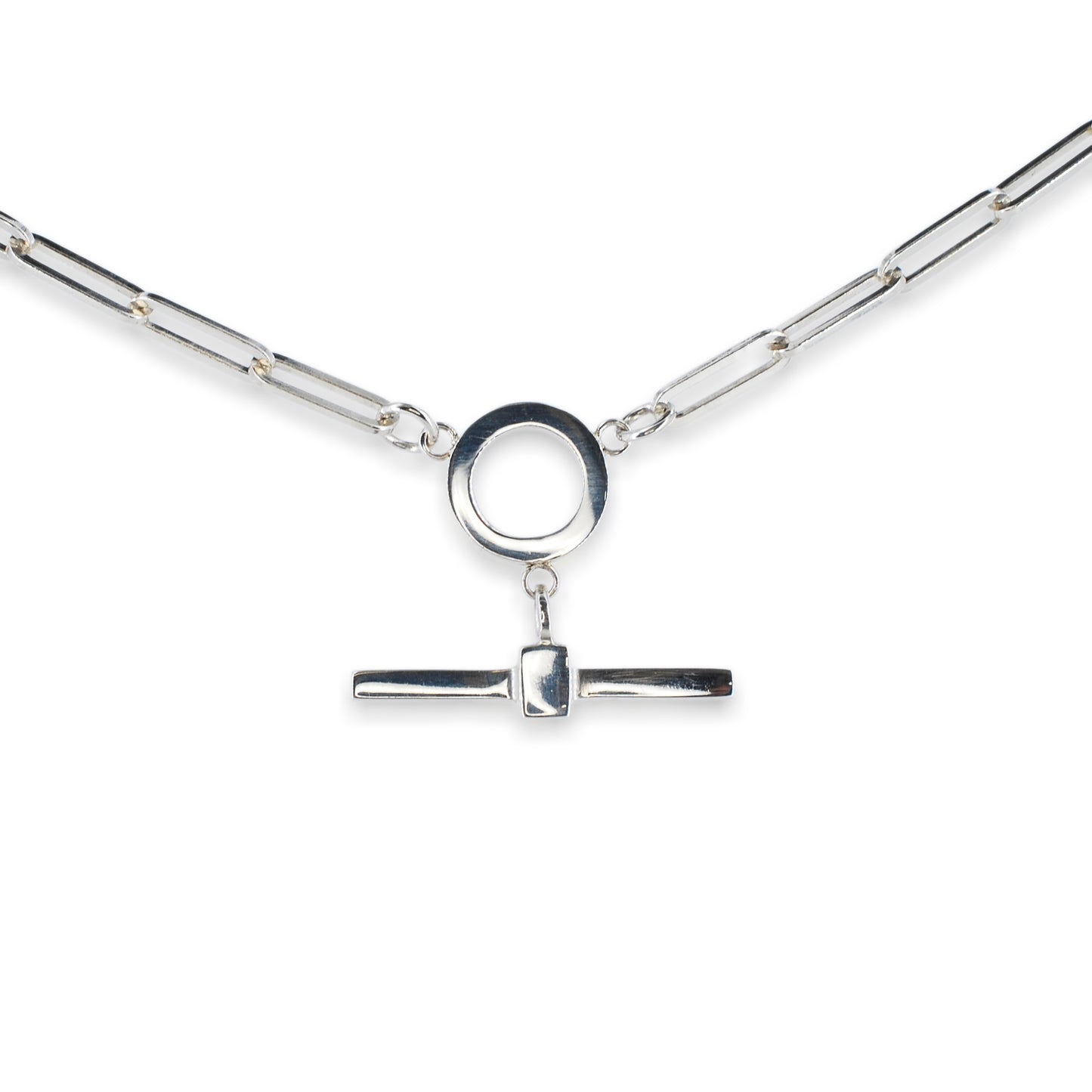 Silver 'T' Bar Necklace