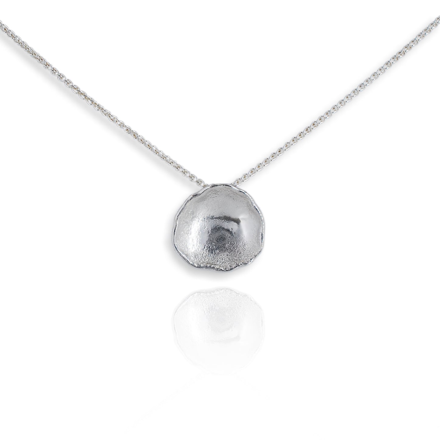 Organic Silver Cup Pendant