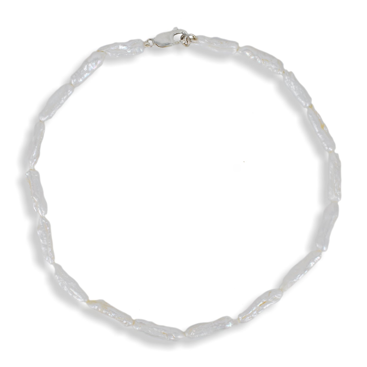 White Narrow Baroque Pearls