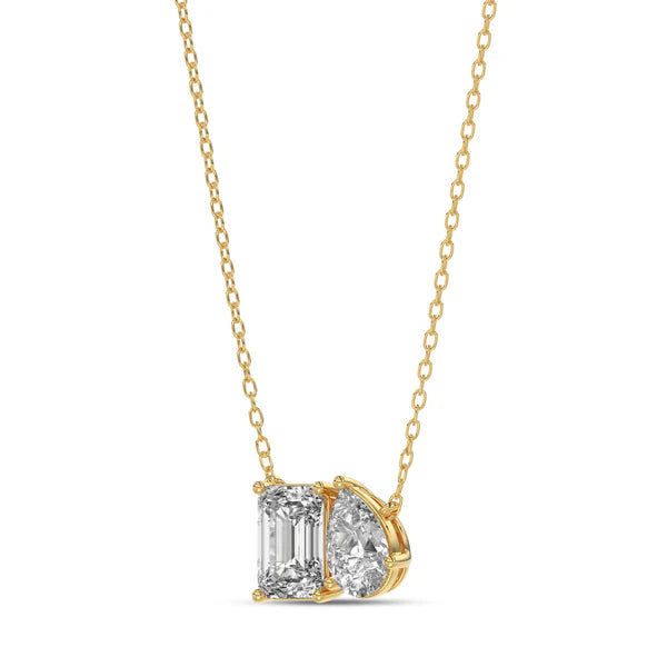 Toi et Moi 18ct Yellow Gold Pendant