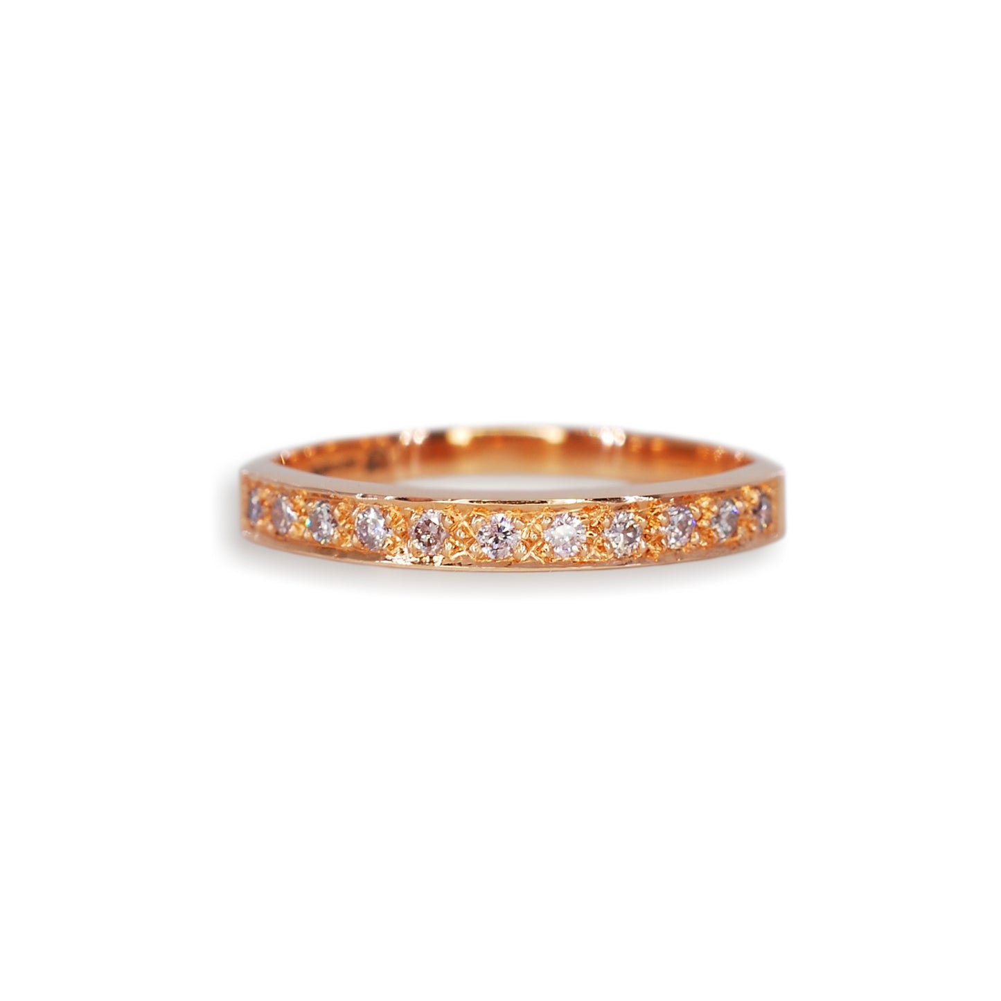 Rose Gold Pink Diamond Eternity Ring