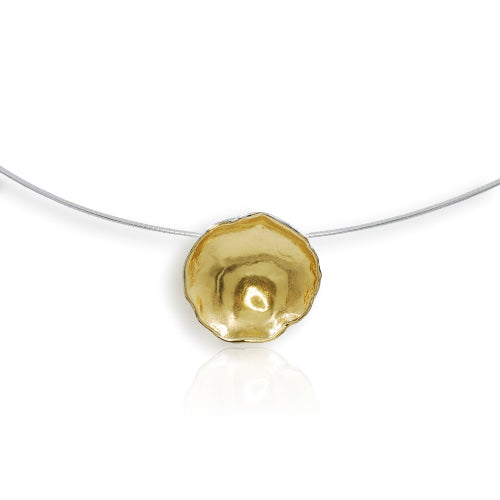 Silver & Gold Gilt Organic Pendant