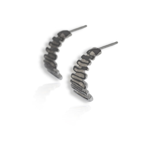 Shore Silver Semi Hoop Earrings