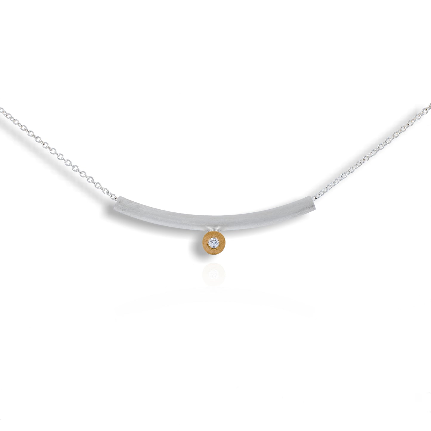 Storm Silver & 9ct Yellow Gold Diamond Pendant
