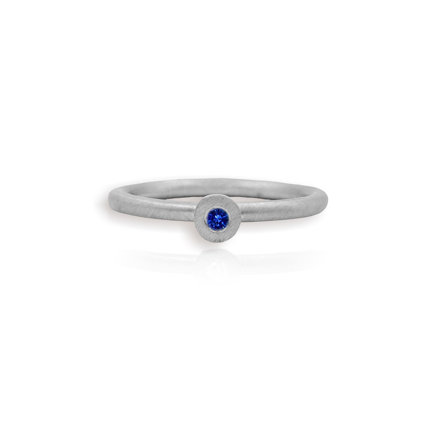 Storm Silver Blue Sapphire Ring