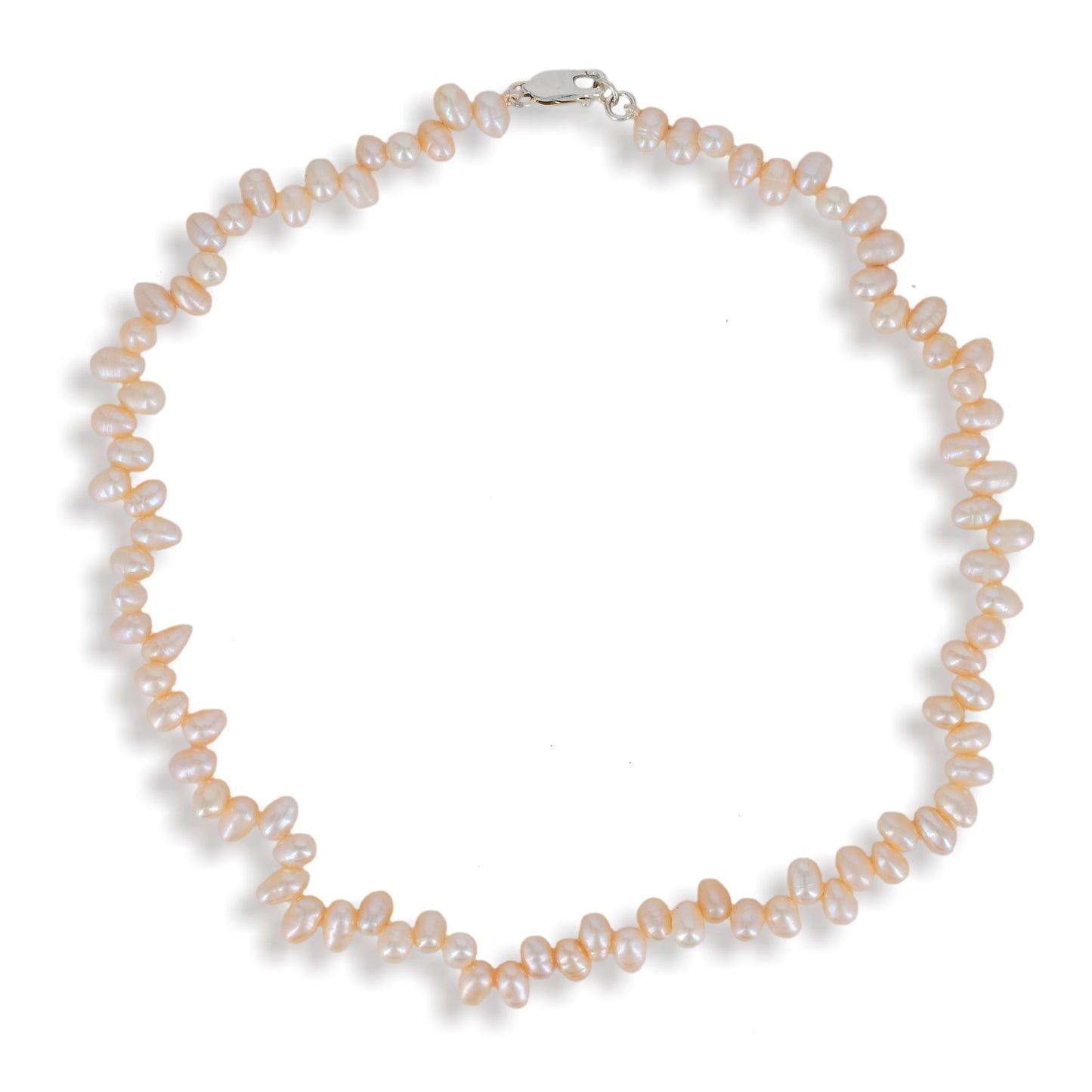 Peach Cluster Pearl Necklace