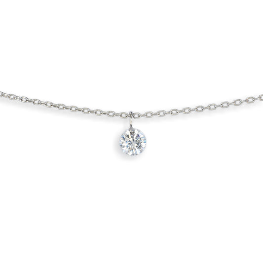 Platinum Floating Diamond Pendant