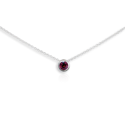 Silver Rhodolite Garnet Slider Pendant