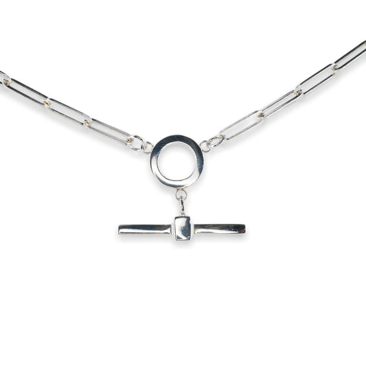 Silver 'T' Bar Necklace