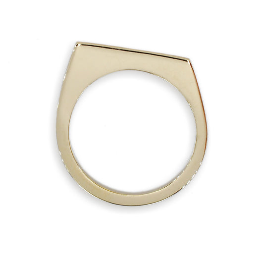 9ct Yellow Gold Angled Signet Ring