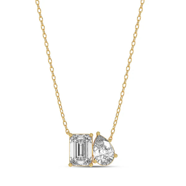 Toi et Moi 18ct Yellow Gold Pendant