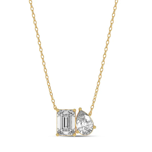 Toi et Moi 18ct Yellow Gold Pendant