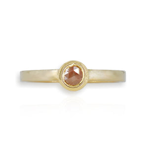 9ct Yellow Gold Rose cut Diamond Ring