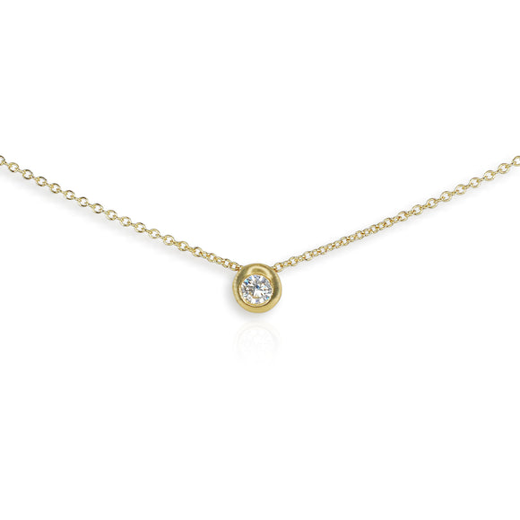 9ct Yellow Gold Diamond Pendant