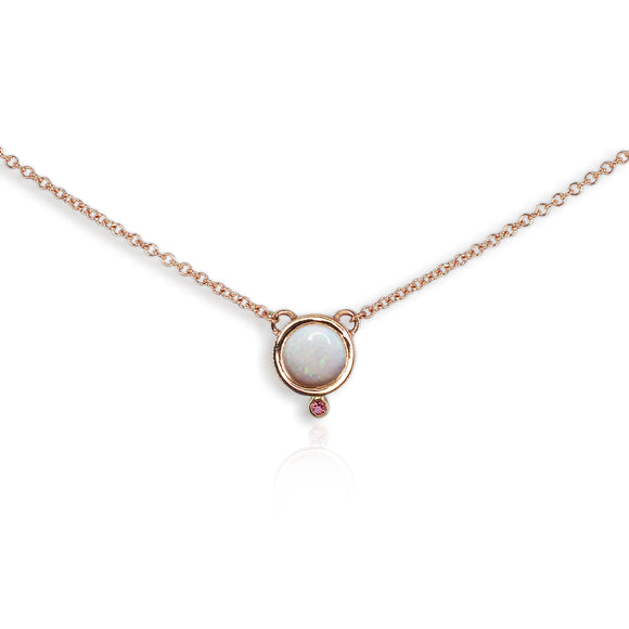 9ct Rose Gold Opal Atomic Pendant