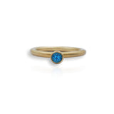 Tropical Storm 9ct Yellow Gold Blue Topaz Ring