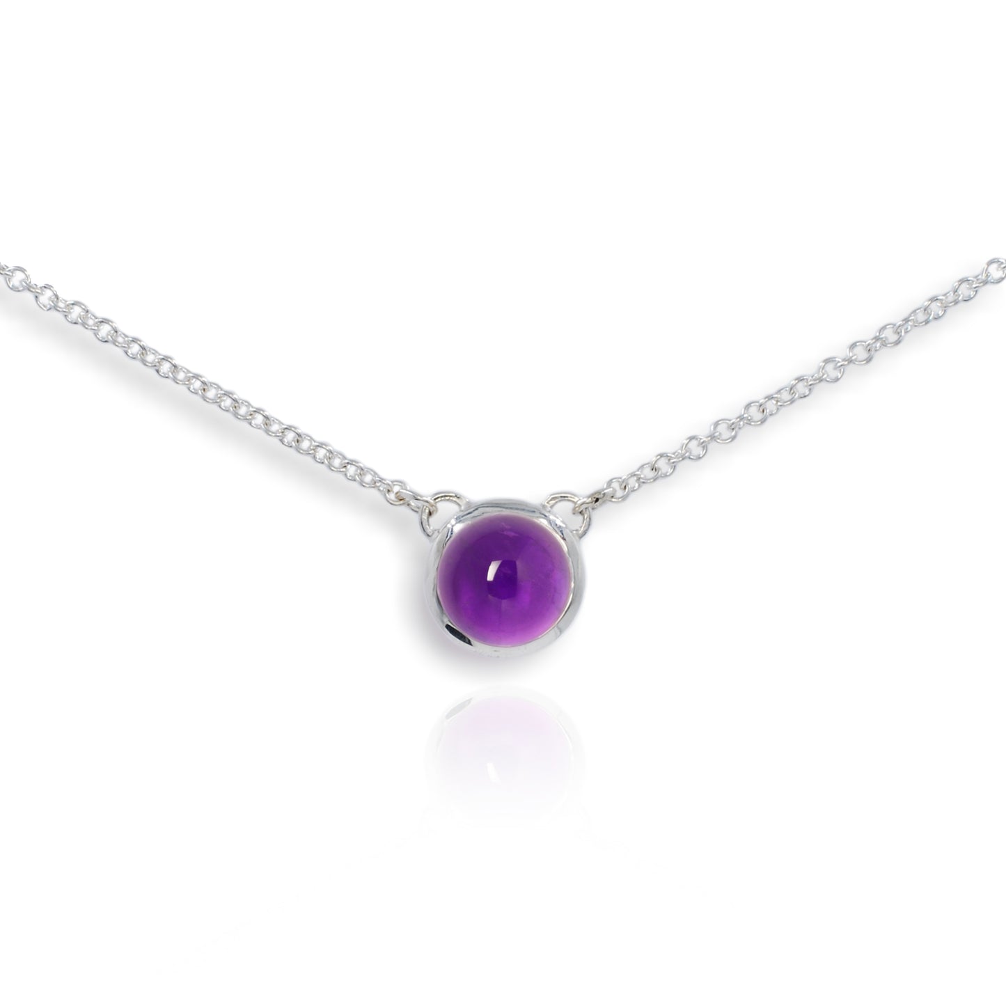 Atomic Silver Purple Amethyst Pendant