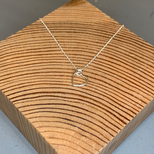 Silver Heart Outline Pendant
