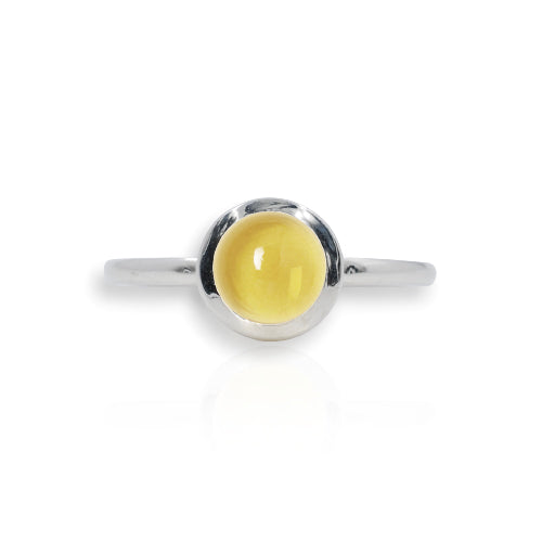 Atomic Silver Citrine Ring