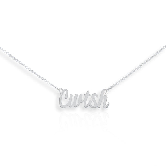 Signature Cwtsh Silver Pendant