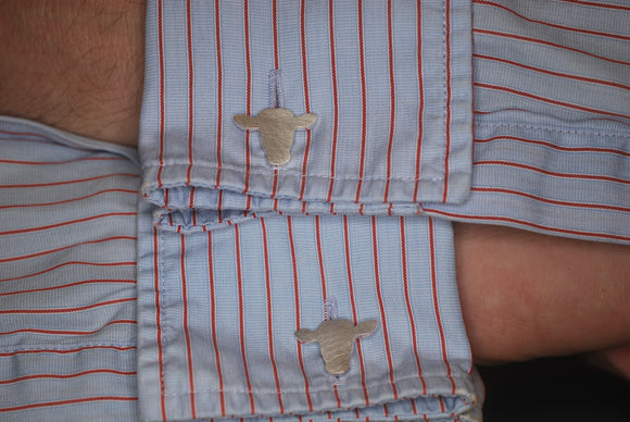 Silver Cow Cufflinks