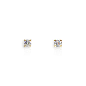 9ct Yellow Gold Diamond Studs