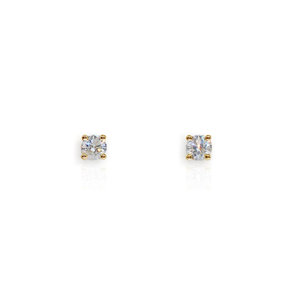 9ct Yellow Gold Diamond Studs