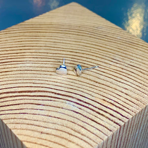 Silver Heart Stud Earrings