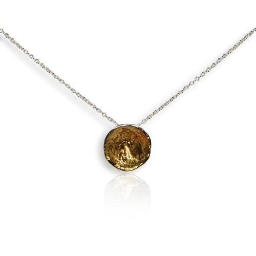 Silver & Gold Organic Medium Pendant