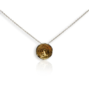Silver & Gold Organic Medium Pendant