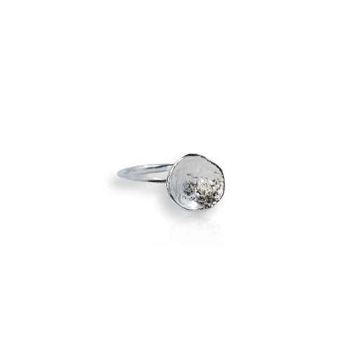 Organic Silver Mini Cup Ring