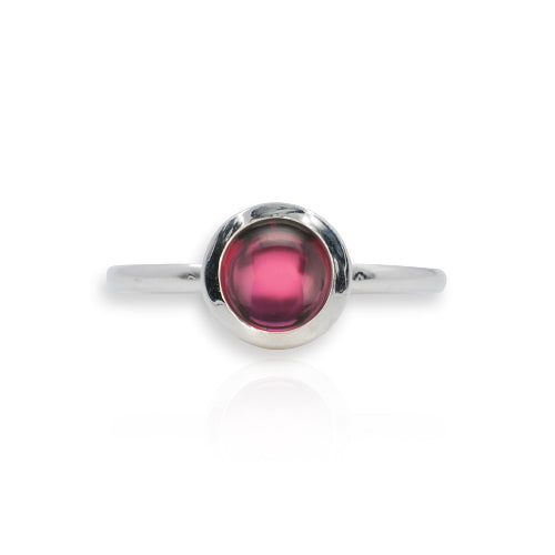 Atomic Silver Rhodolite Garnet Ring