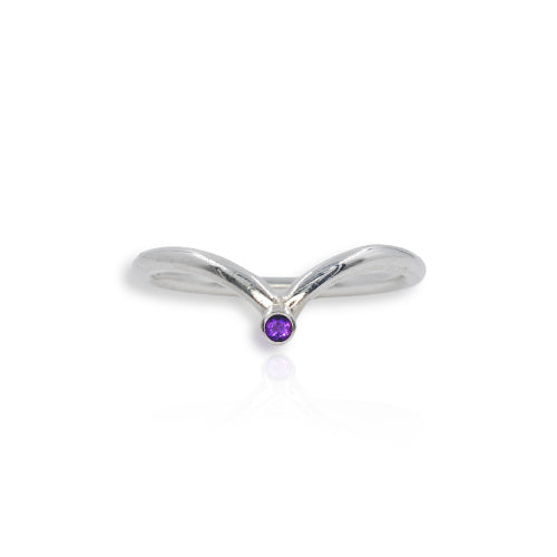 Atomic Silver Amethyst Wishbone
