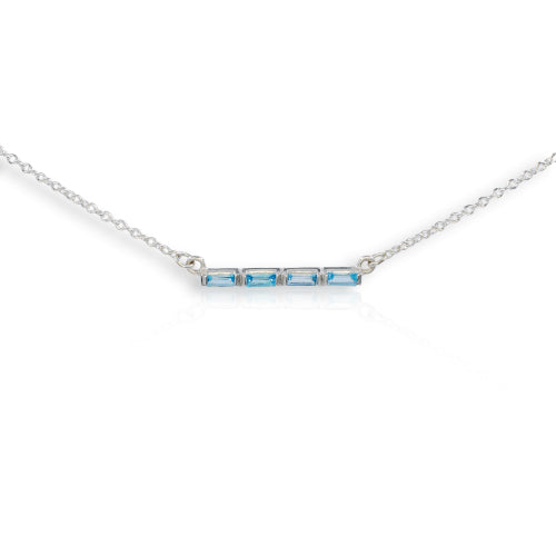 Byzantine Silver Blue Topaz Pendant