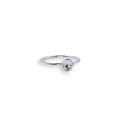 Organic Silver Super Mini Cup Ring