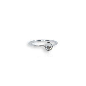 Organic Silver Super Mini Cup Ring