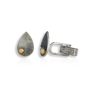 Silver Teardrop Cufflinks