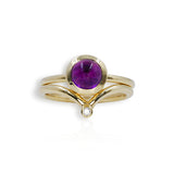 Atomic 9ct Yellow Gold Diamond Wishbone Ring