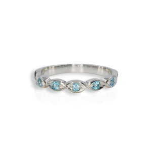 Silver Blue Topaz Ring