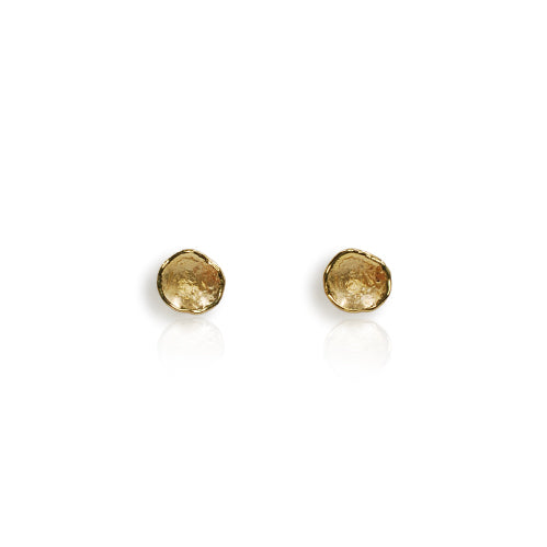Organic 9ct Yellow Gold Mini Earrings
