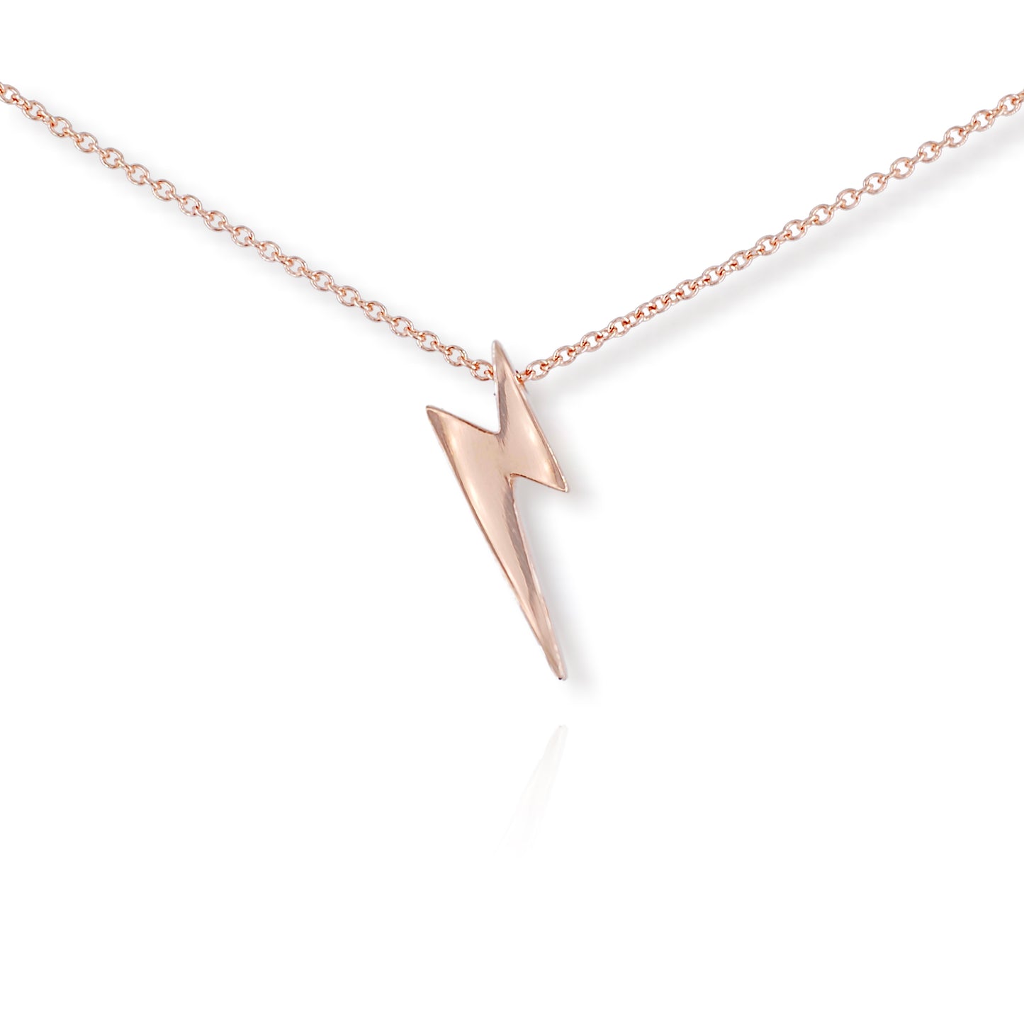 9ct Rose Gold Lightning Pendant