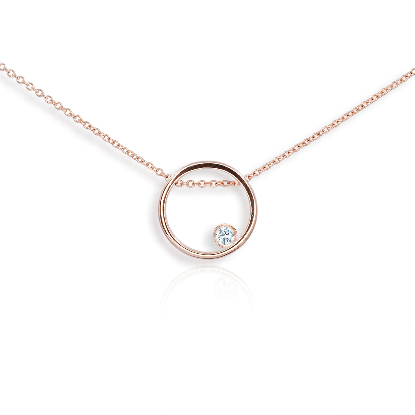 9ct Rose Gold Diamond Fidela Pendant