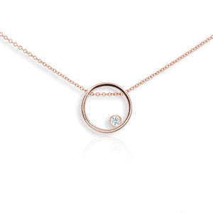 9ct Rose Gold Diamond Fidela Pendant