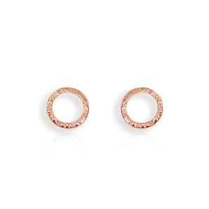 Cylch 9ct Rose Gold Stud Earrings