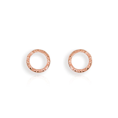 Cylch 9ct Rose Gold Stud Earrings