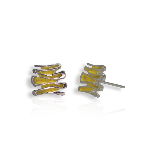 Shore Silver & Gold Plated Stud Earrings