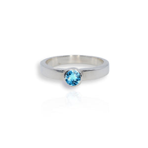 Silver Topaz Stacking Ring